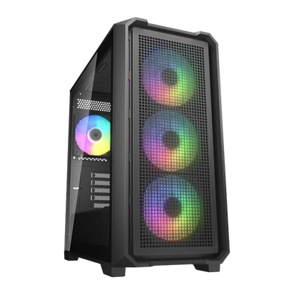 COUGAR MX600 Mini V2 Mini Tower gaming PC case with three front ARGB fans and rear fan -tpstech.in