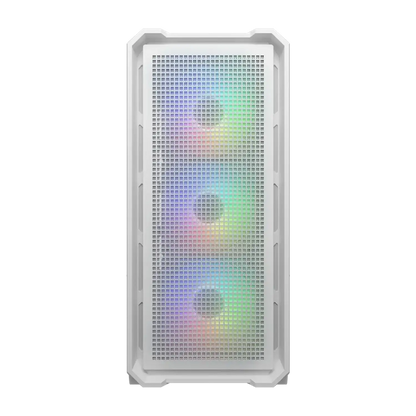 COUGAR MX600 Mini V2 White front panel with ARGB fans and perforated airflow design -tpstech.in