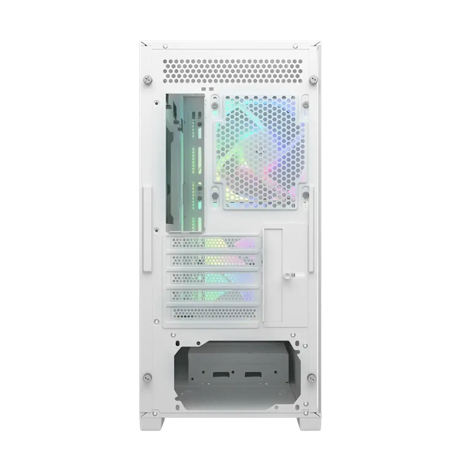 COUGAR MX600 Mini V2 White top panel with USB ports, audio jack and RGB control button -tpstech.in