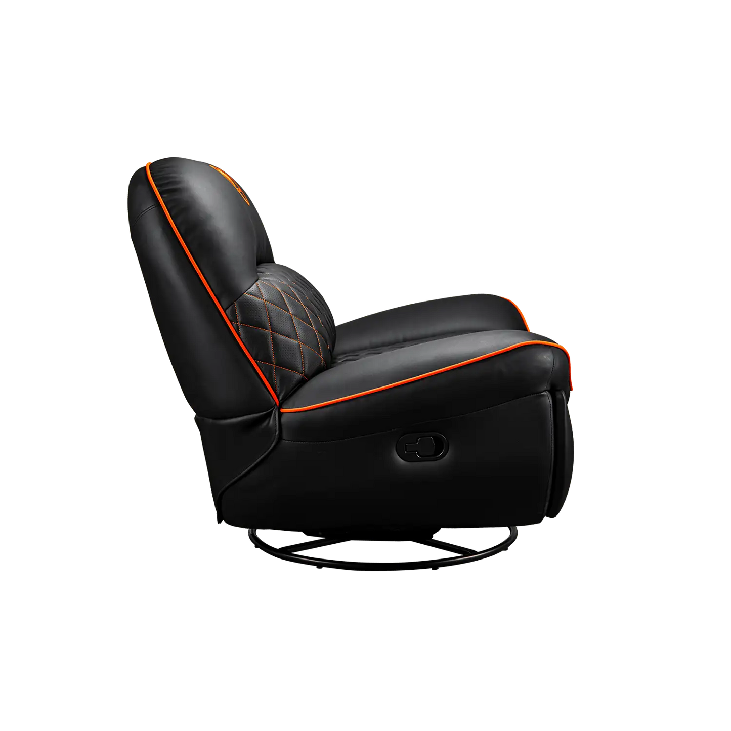 COUGAR Overlord gaming recliner sofa side view with reclining mechanism and padded armrest -tpstech.in