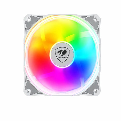 COUGAR Poseidon Elite ARGB 360 White 120mm ARGB cooling fan close-up -tpstech.in