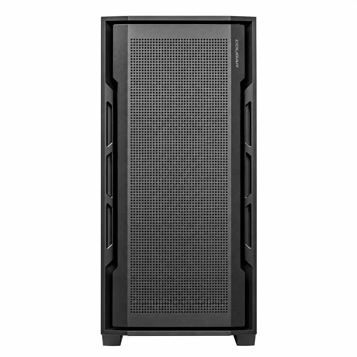 COUGAR Uniface Black Non-RGB Mid Tower PC Case front panel view-tpstech.in