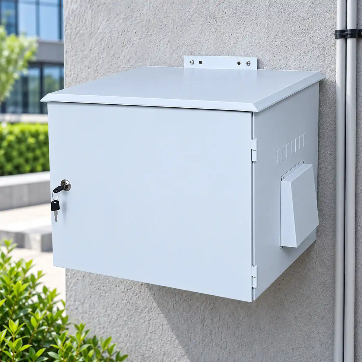 CP PLUS CP-BA-RK5545-6UO 6U Outdoor DVR NVR Rack Installed on Exterior Wall -tpstech.in