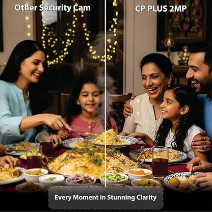 CP PLUS CP-E21Q 2MP Full HD Wi-Fi PT Security Camera delivering clear indoor surveillance video quality -tpstech.in