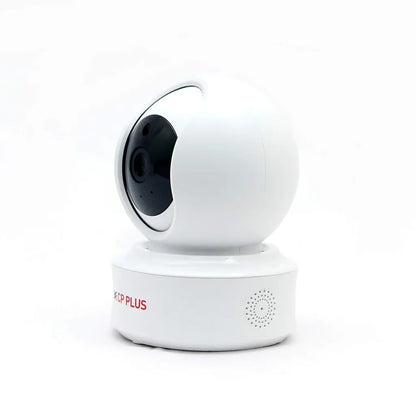 Side view of CP PLUS CP-E41Q 4MP Wi-Fi PT Security Camera with modern indoor security design -tpstech.in