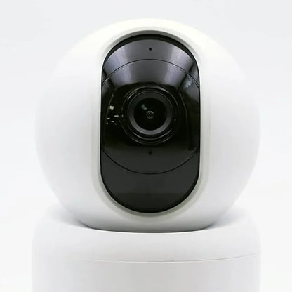 Close-up of the CP PLUS CP-E48A 4MP Wi-Fi PT security camera lens with high-resolution indoor monitoring -tpstech.in