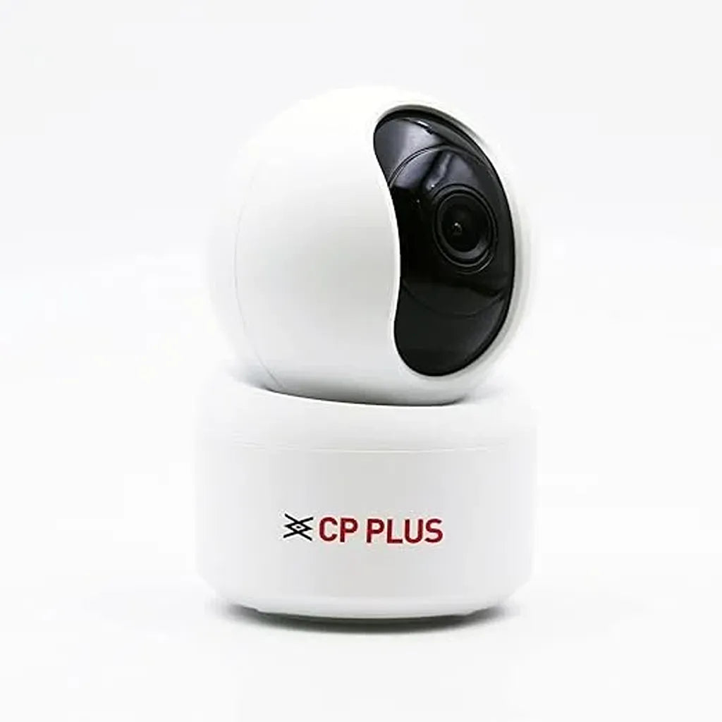 CP PLUS CP-E48A 4MP Wi-Fi PT security camera angled view for indoor home and office surveillance -tpstech.in