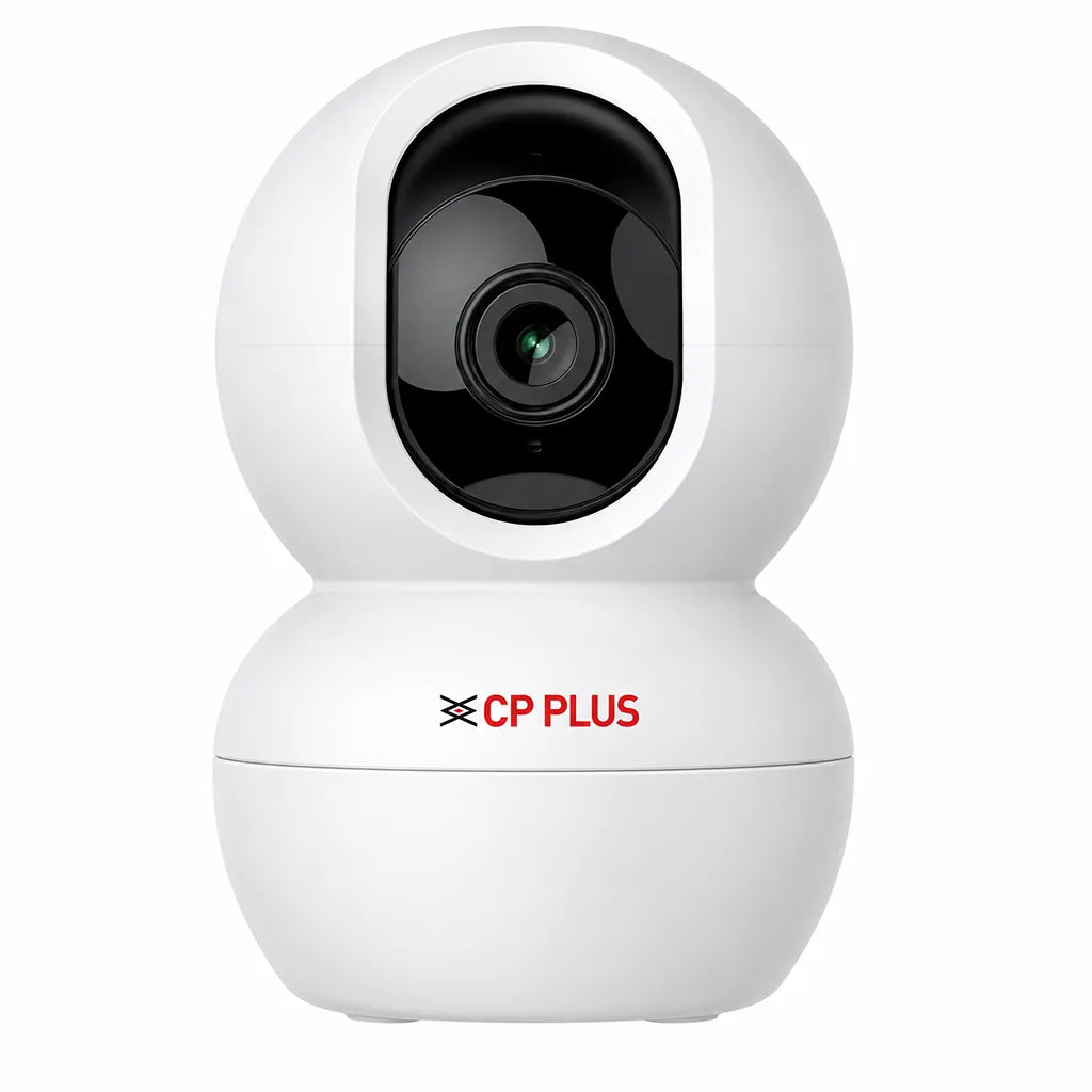CP PLUS CP-E48A 4MP Wi-Fi PT security camera front view with 355° pan, two-way audio and smart home support -tpstech.in
