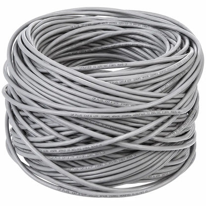 CP PLUS CP-EUT-6TGL23-305 305m grey Cat6 UTP LAN cable for structured networking and Ethernet installations -tpstech.in