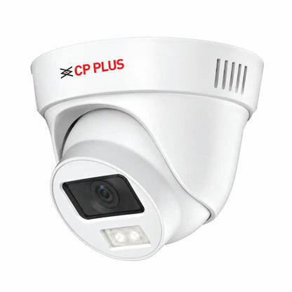 CP PLUS CP-GPC-DA24PL2C-SE 2.4MP Full-Color Dome Camera Left Angle View with Warm LED Lights -tpstech.in