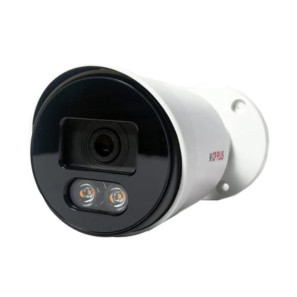 CP PLUS CP-GPC-T24PL2-S 2.4MP Full HD Guard+ Bullet CCTV Camera front view showing lens and warm LED lights -tpstech.in