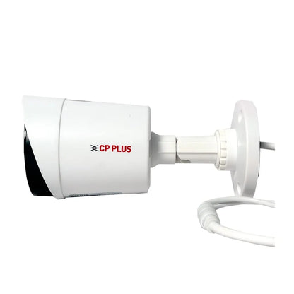 CP PLUS CP-GPC-T24PL2-S 2.4MP Full HD Guard+ Bullet CCTV Camera side profile with mounting bracket and cable -tpstech.in