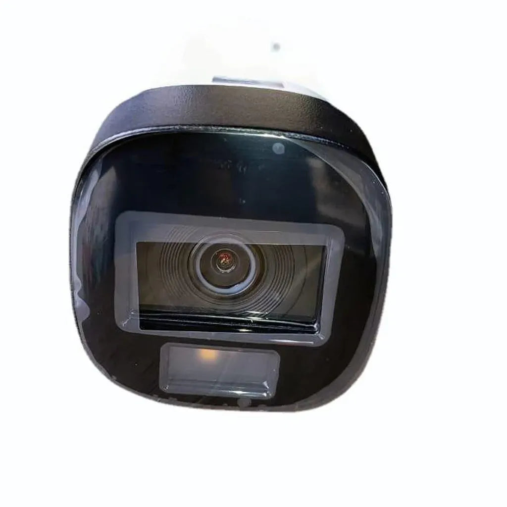 Front lens close-up of CP PLUS CP-GPC-TA24PL2C-SE 2.4MP Full Color Guard+ Bullet Camera showing built-in white light -tpstech.in