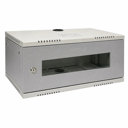 CP PLUS CP-HA-RK4535VM-4U 4U wall mount CCTV network rack front right angle view for secure DVR and NVR mounting -tpstech.in