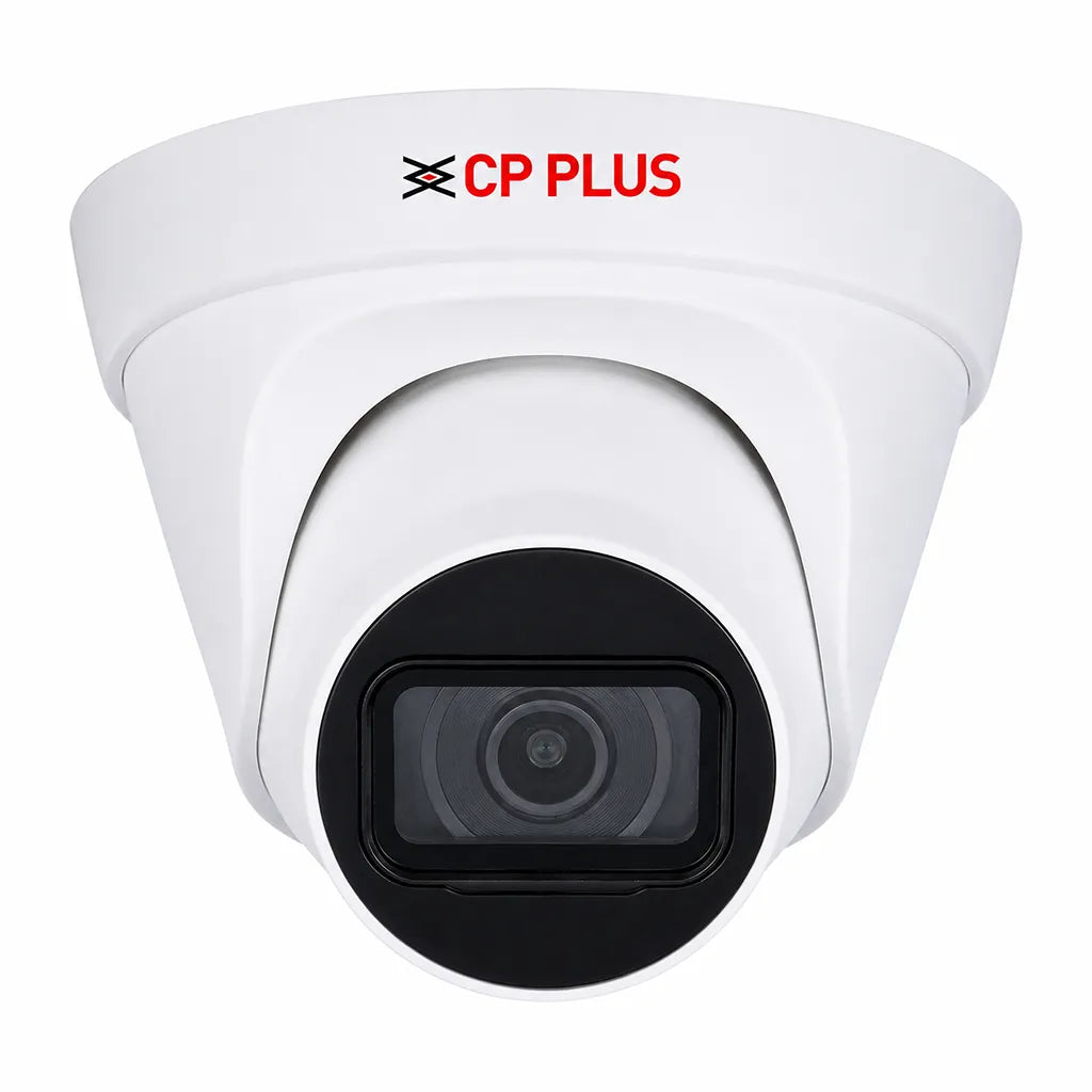 CP PLUS CP-UNC-DA21PL3 2MP Full HD PoE IR Network Dome Camera front view with fixed lens -tpstech.in
