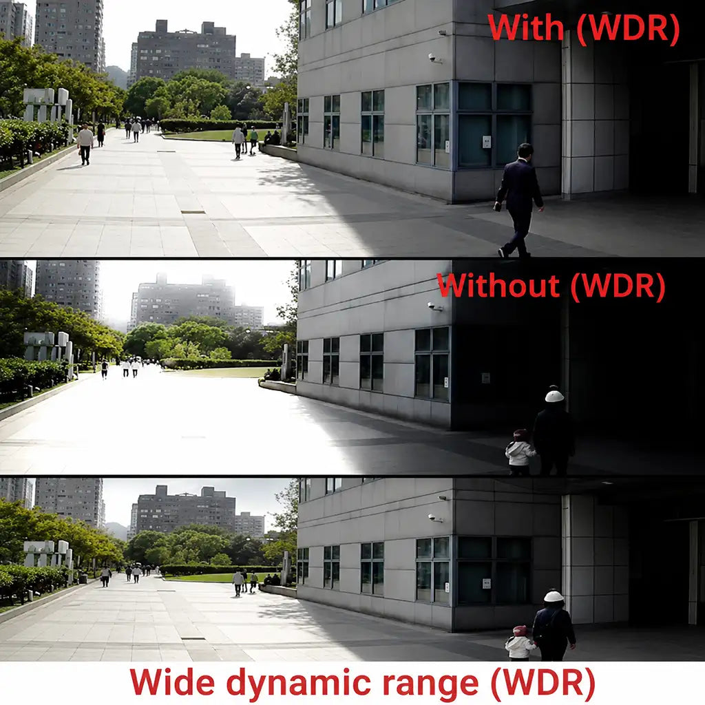 CP PLUS CP-UNC-DA41L3C-D-LQ 120dB WDR comparison showing improved image clarity in challenging lighting conditions -tpstech.in