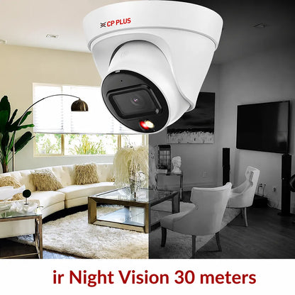 CP PLUS CP-UNC-DA41L3C-D-LQ 4MP dual light IP dome camera with 30 metre IR night vision for home and office security -tpstech.in