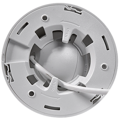 CP PLUS CP-UNC-DA41L3C-D-Q 4MP Network IR Dome Camera bottom mounting view showing cable outlet and mounting base -tpstech.in