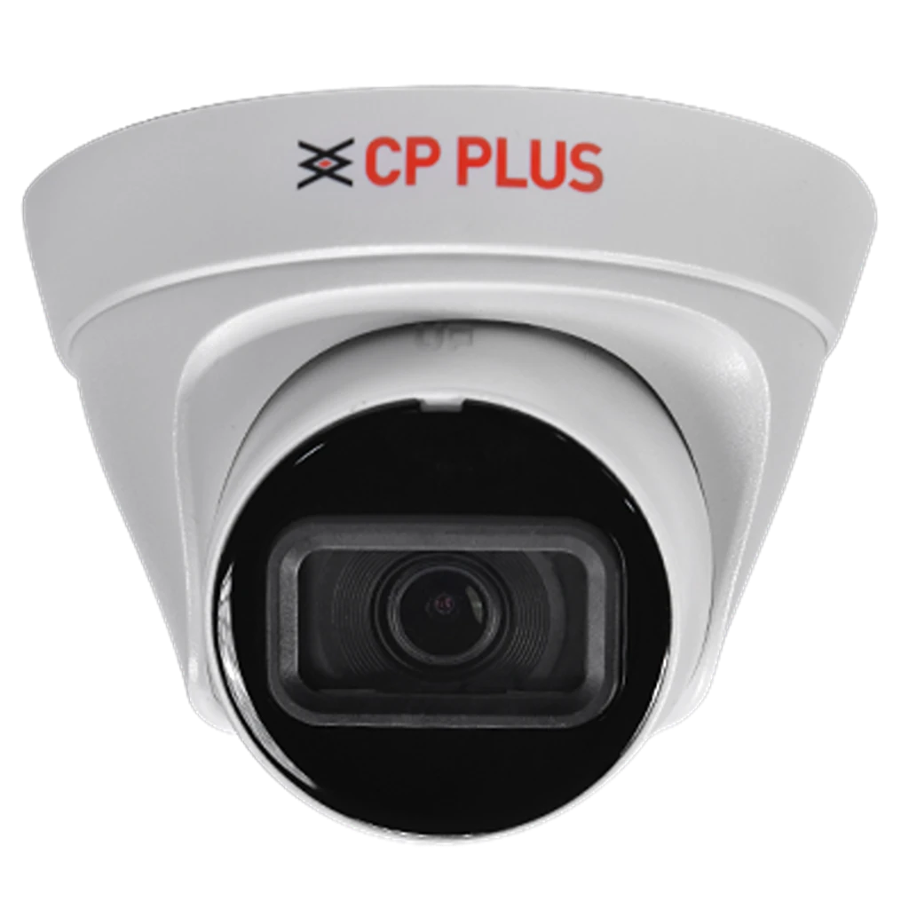 CP PLUS CP-UNC-DA41L3C-D-Q 4MP Network IR Dome Camera front view with built-in microphone, 30m IR night vision and PoE support -tpstech.in