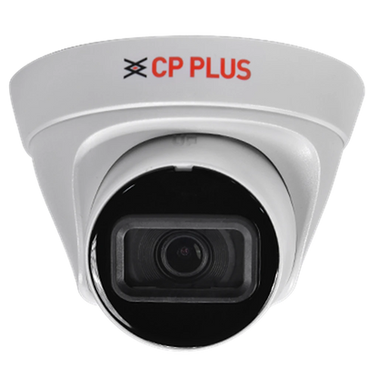 CP PLUS CP-UNC-DA41L3C-D-Q 4MP Network IR Dome Camera front view with built-in microphone, 30m IR night vision and PoE support -tpstech.in