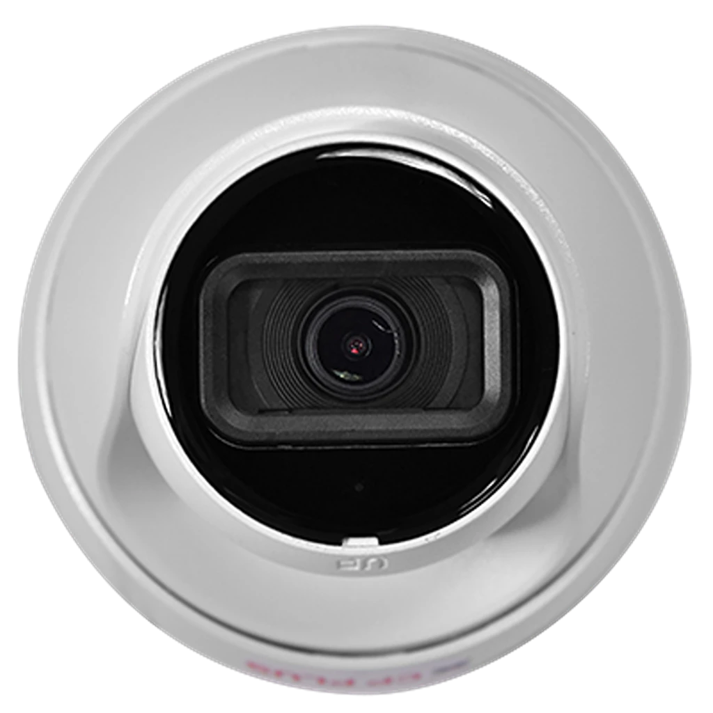 CP PLUS CP-UNC-DA41L3C-D-Q 4MP Network IR Dome Camera close-up of fixed 3.6mm lens with high-resolution imaging -tpstech.in
