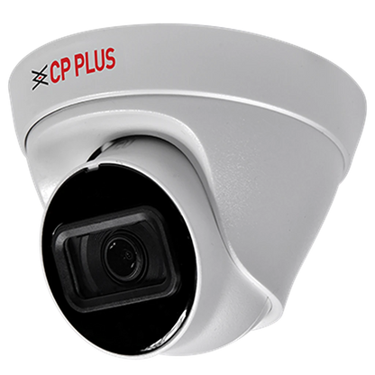 CP PLUS CP-UNC-DA41L3C-D-Q 4MP Network IR Dome Camera perspective view with built-in microphone and 30m infrared night vision -tpstech.in