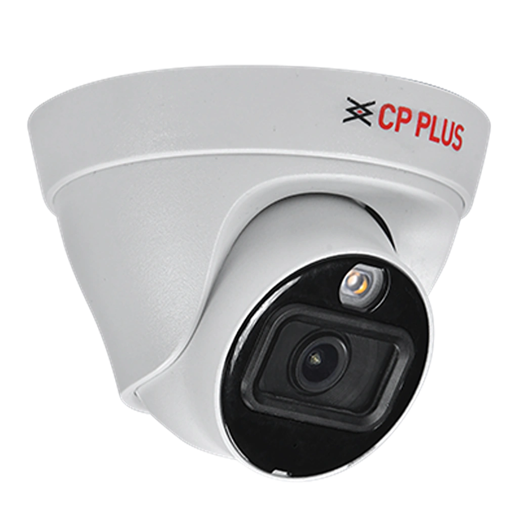 CP PLUS CP-UNC-DA41L3C-LQ 4MP Dual Light PoE IP Dome Camera front right angle with 3.6mm fixed lens and dual light -tpstech.in