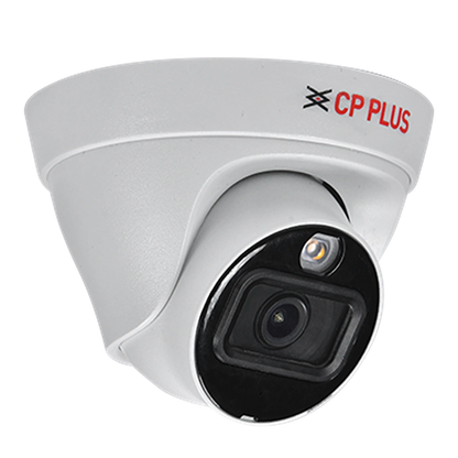 CP PLUS CP-UNC-DA41L3C-LQ 4MP Dual Light PoE IP Dome Camera front right angle with 3.6mm fixed lens and dual light -tpstech.in
