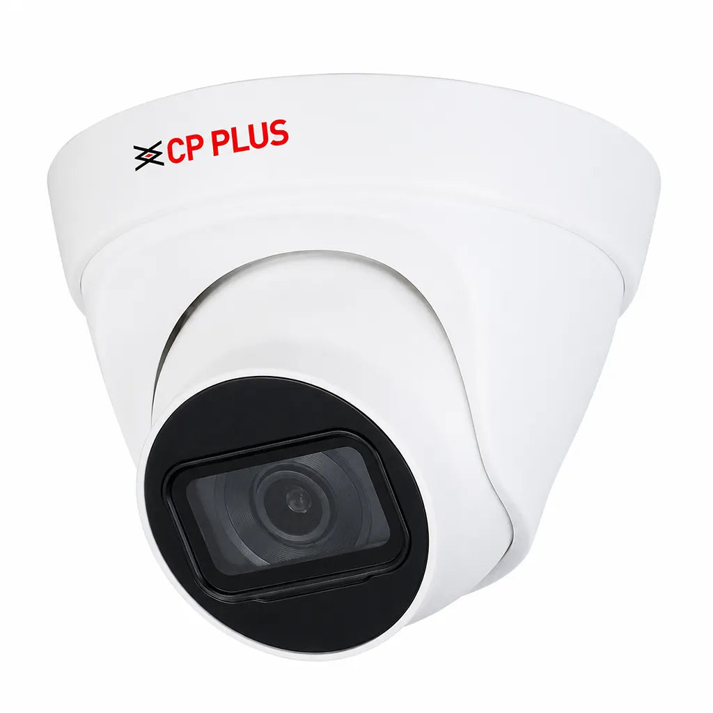 CP PLUS CP-UNC-DA41L3C-Q 4MP IP Network Dome CCTV Camera right angle view with fixed lens for reliable surveillance -tpstech.in