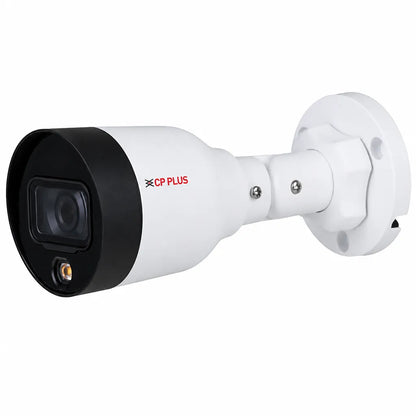 CP PLUS CP-UNC-TA21L2-GP-V2 2MP Full Color PoE Network Bullet Camera front right angle view for indoor and outdoor security -tpstech.in
