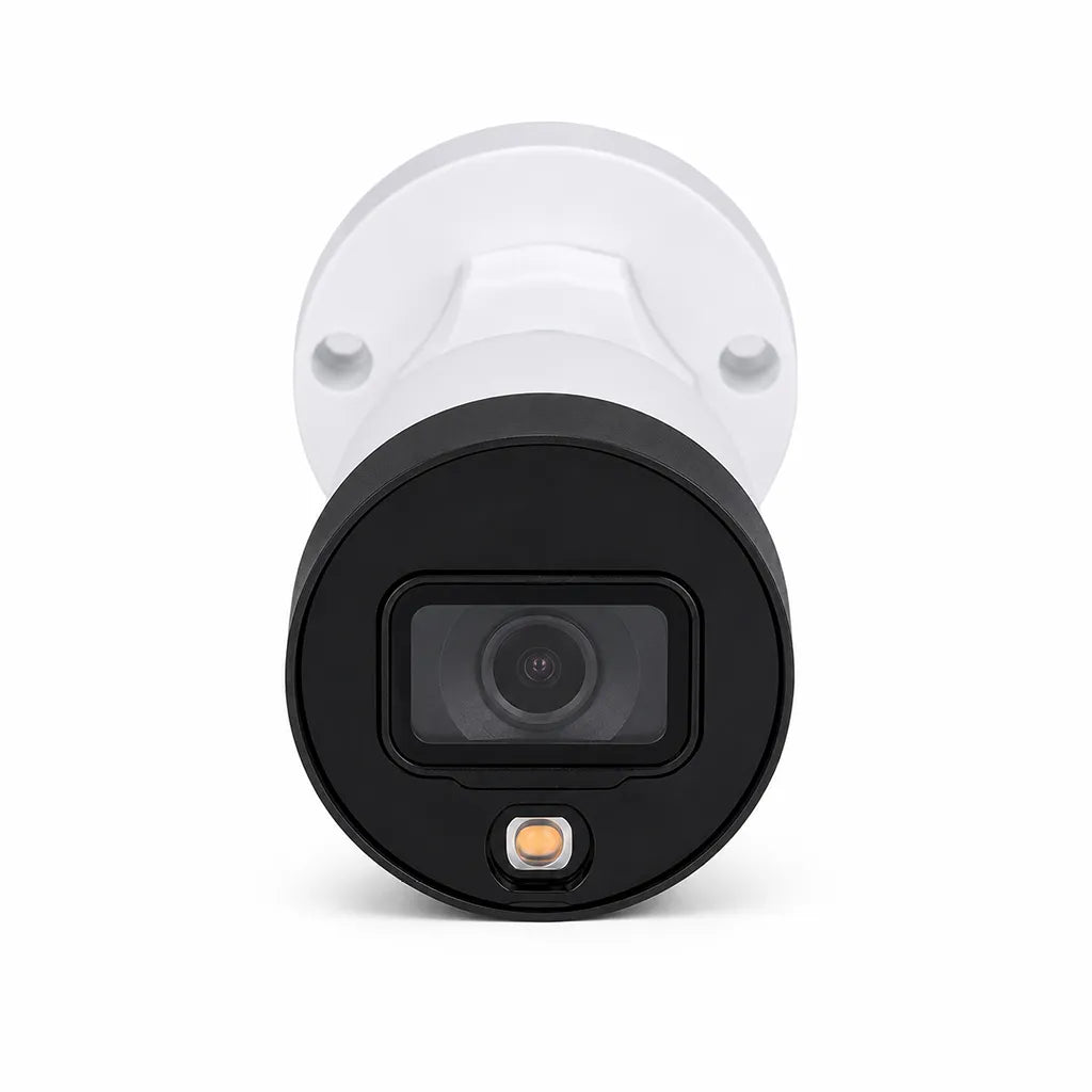 CP PLUS CP-UNC-TA21L2-GP-V2 2MP Full Color Network Bullet Camera front view showing lens and built-in LED illuminator -tpstech.in