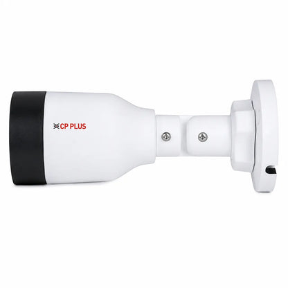 CP PLUS CP-UNC-TA21L2-GP-V2 2MP Full Color PoE Network Bullet Camera left side profile with adjustable mounting bracket -tpstech.in