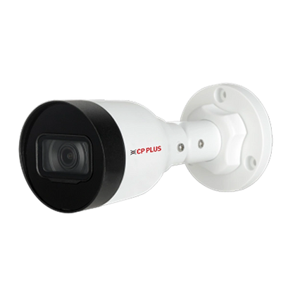 CP PLUS CP-UNC-TA21L3C-Q 2MP IP Bullet Camera perspective view with Full HD surveillance, PoE connectivity and IP67 protection -tpstech.in