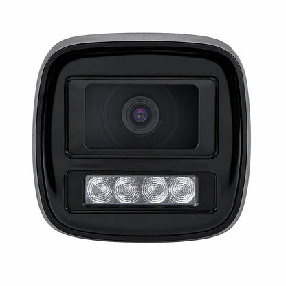 Front view of CP PLUS CP-UNC-TA21L6C-Q 2MP Network IR Bullet Camera showing 6mm lens and Smart IR LEDs -tpstech.in