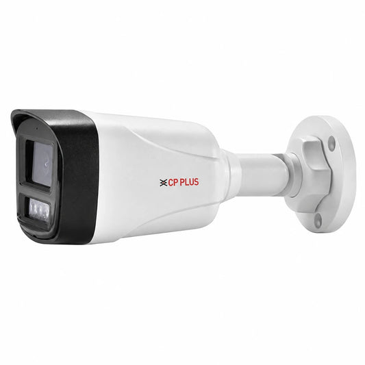 Rear angled view of CP PLUS CP-UNC-TA21L6C-Q 2MP IP Bullet Camera with weatherproof housing -tpstech.in