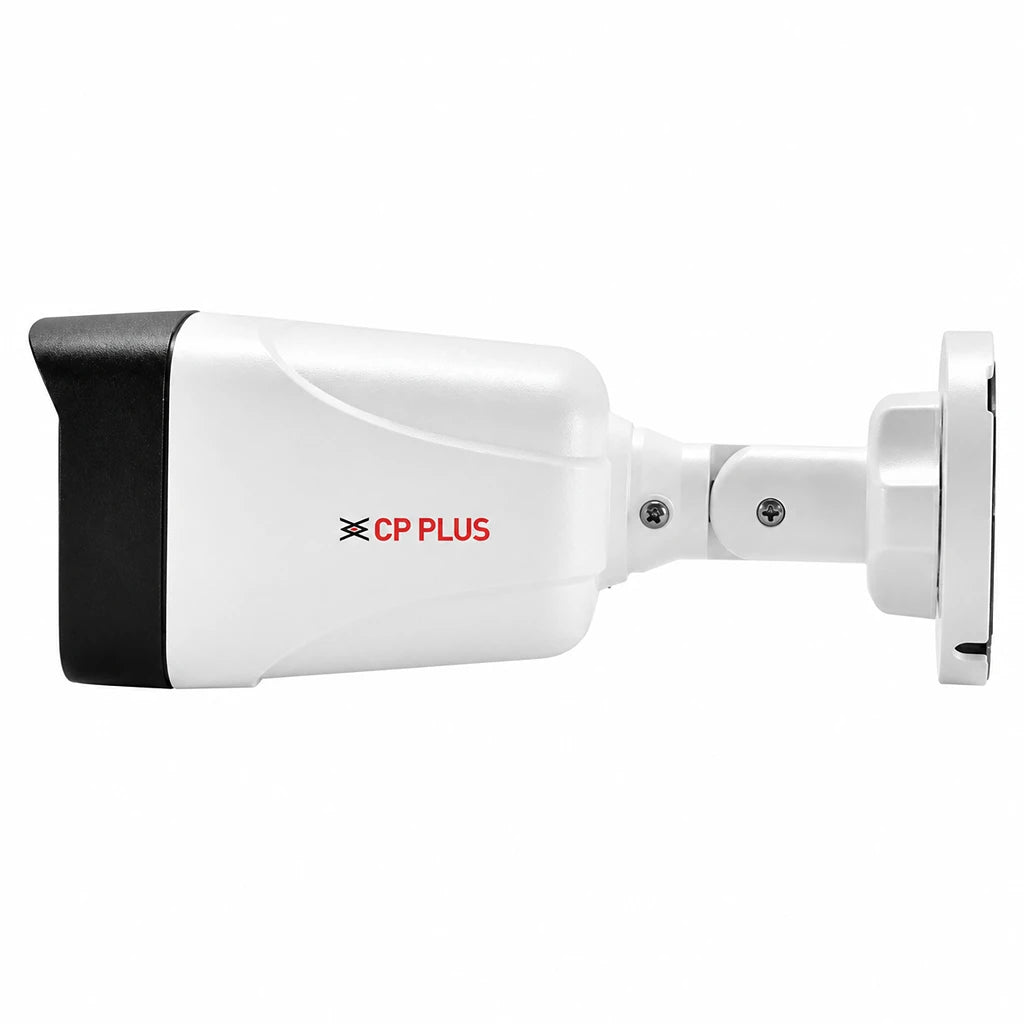 Right side view of CP PLUS CP-UNC-TA21L6C-Q 2MP Network IR Bullet Camera with IP67 weatherproof design -tpstech.in