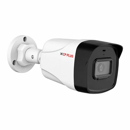 CP PLUS CP-UNC-TA21PL3-Y 2MP Full HD IP Bullet Camera front left angle view with IP67 weather-resistant design -tpstech.in