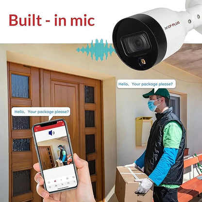 CP PLUS CP-UNC-TA41L3C-D-LQ 4MP IP Bullet Camera with built-in microphone for clear audio and video surveillance -tpstech.in