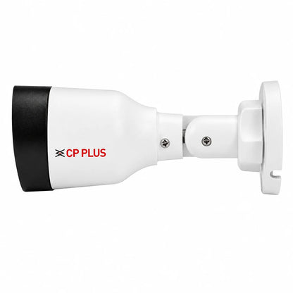 CP PLUS CP-UNC-TA41L3C-D-Q 4MP IP network bullet camera right side view with built-in microphone and PoE connectivity -tpstech.in