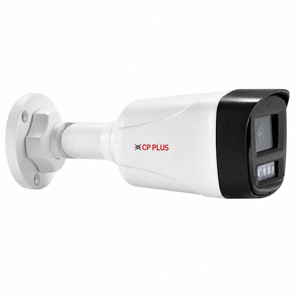 CP PLUS CP-UNC-TA41L6C-D-Q 4MP IP Bullet Camera left angle view with weatherproof bullet housing -tpstech.in