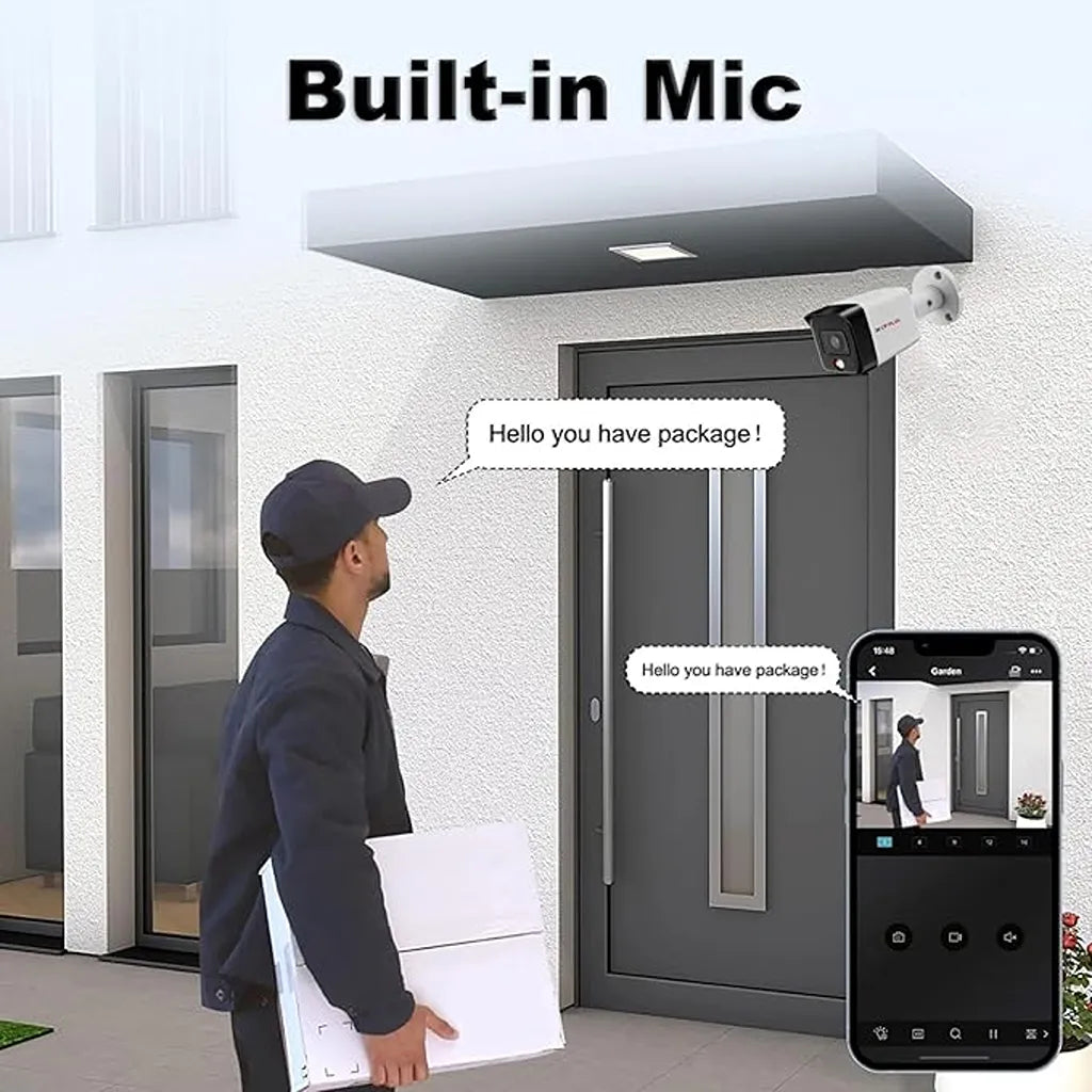 CP PLUS CP-UNC-TA81L3C-LQ 8MP Bullet IP Camera with built-in microphone for video and audio surveillance -tpstech.in