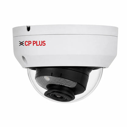 CP PLUS CP-UNC-VC81L5C-VMD-LQ 8MP Dual Light PoE vandal dome IP camera left side view with durable metal housing -tpstech.in