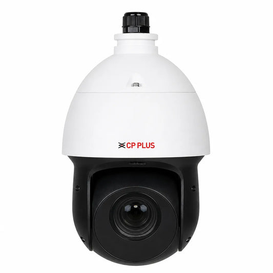 CP PLUS CP-UNP-D2521L10-DAQ 2MP 25X Network PTZ Camera front view with Full HD surveillance -tpstech.in