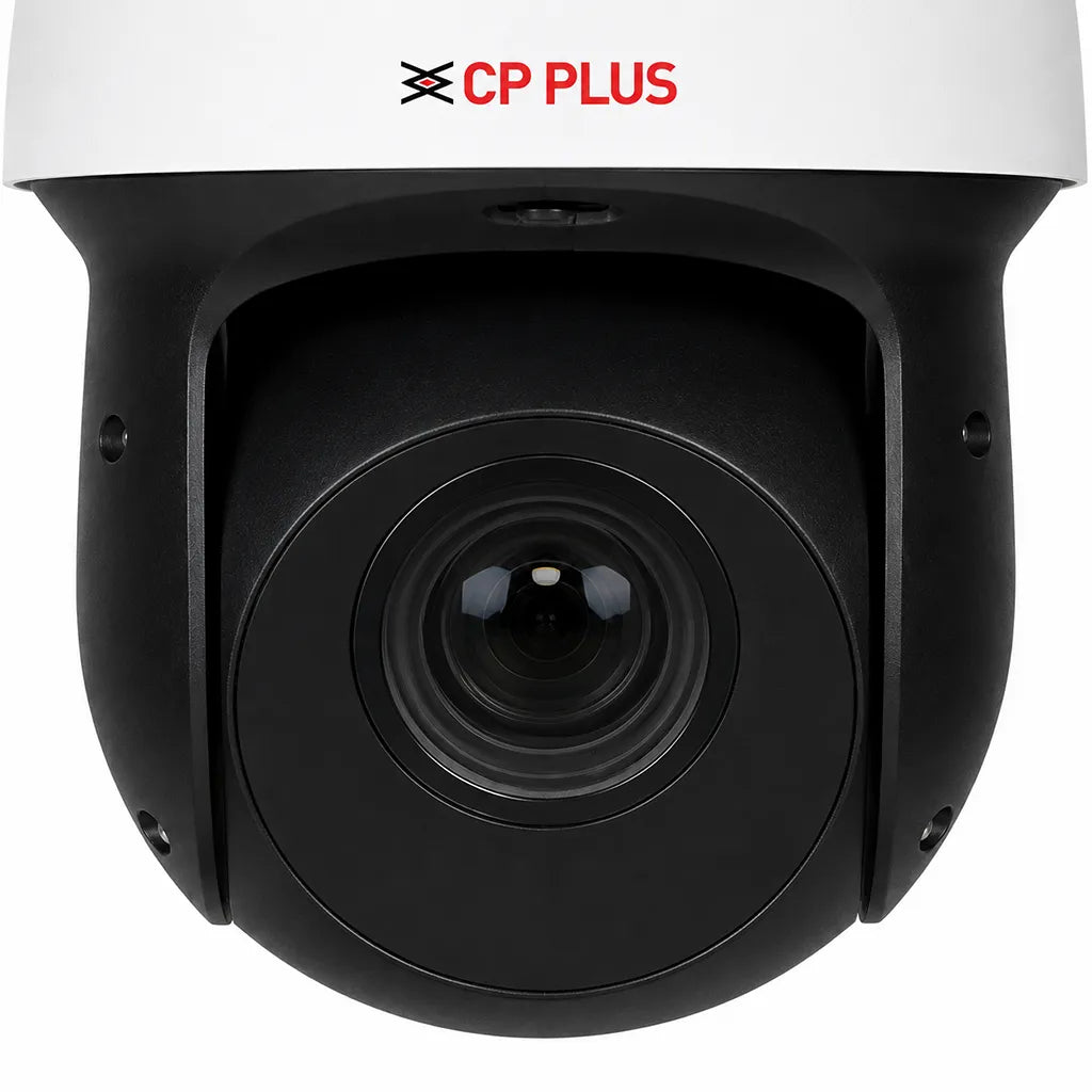 CP PLUS CP-UNP-D2521L10-DAQ 2MP 25X Network PTZ Camera close up of optical zoom lens -tpstech.in