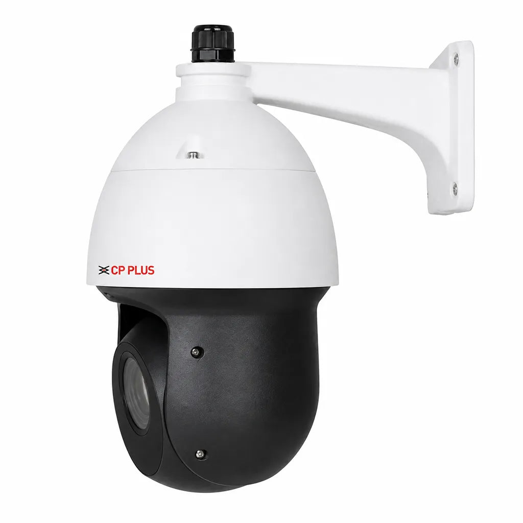CP PLUS CP-UNP-D2521L10-DAQ 2MP 25X Network PTZ Camera side view with wall mounting bracket -tpstech.in