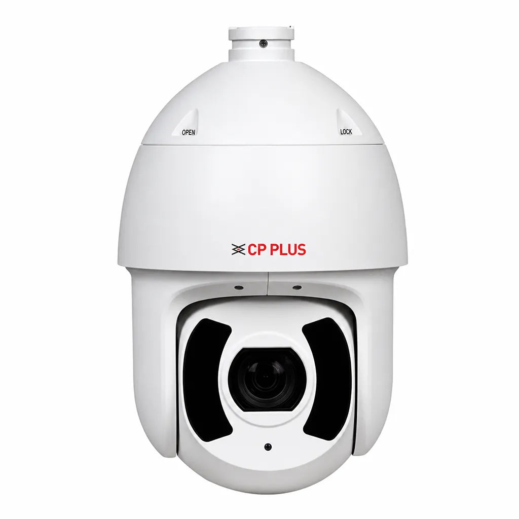 CP PLUS CP-UNP-F4541L30-DPQ 4MP Network PTZ Camera front view with 45x optical zoom and 300m IR-tpstech.in