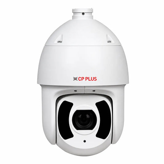 CP PLUS CP-UNP-F4541L30-DPQ 4MP Network PTZ Camera front view with 45x optical zoom and 300m IR-tpstech.in