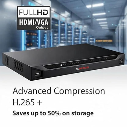 CP PLUS CP-UNR-4K2161-V4 16 Channel 4K Network Video Recorder with H.265 compression for efficient CCTV storage -tpstech.in