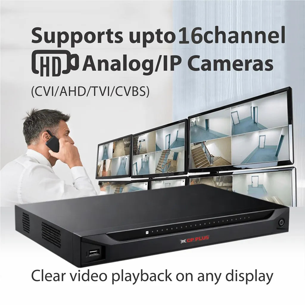 CP PLUS CP-UNR-4K2161-V4 16 channel Network Video Recorder supporting multiple surveillance cameras -tpstech.in