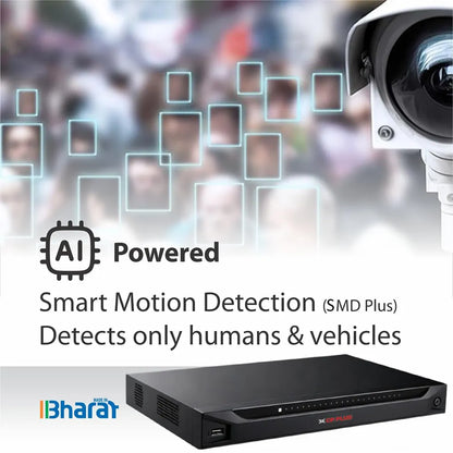 CP PLUS CP-UNR-4K2161-V4 AI powered 16 channel NVR with Smart Motion Detection for human and vehicle detection -tpstech.in